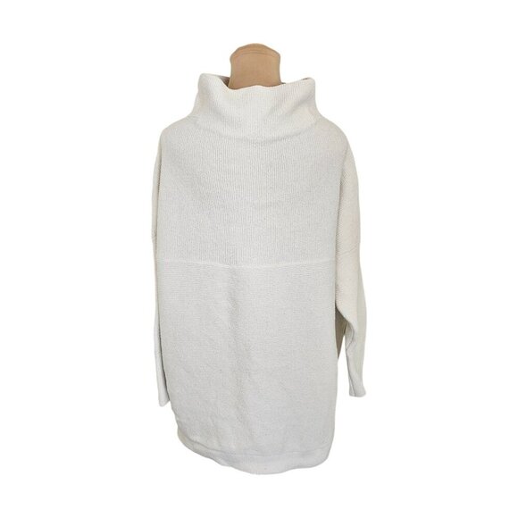 Free People White Mock Neck Ottoman SweaterSz S - Picture 3 of 9